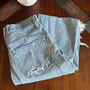 AGOLDE Light Blue Distressed Jeans